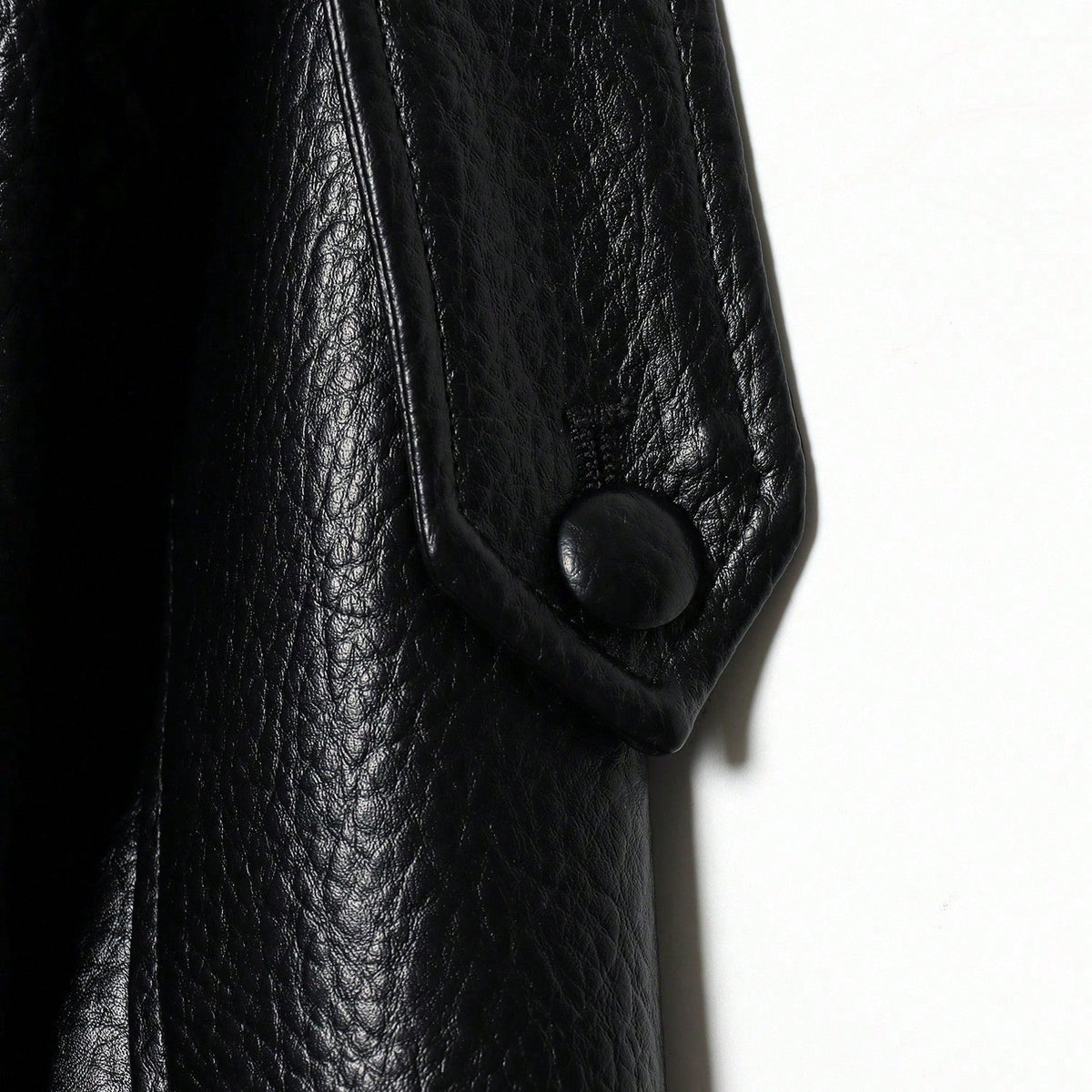 Seelio Jaqueta Casual Feminina de Couro Sintético com Gola Alta, Estilo Europeu e Americano, Moda Minimalista Versátil, Streetwear, Outono/Inverno - Preto
