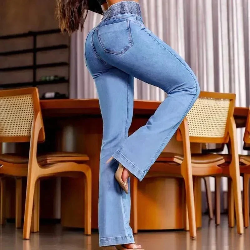 Kit 3 Calça Jeans Flare Modeladora de Cintura Alta + Brindes Exclusivos!