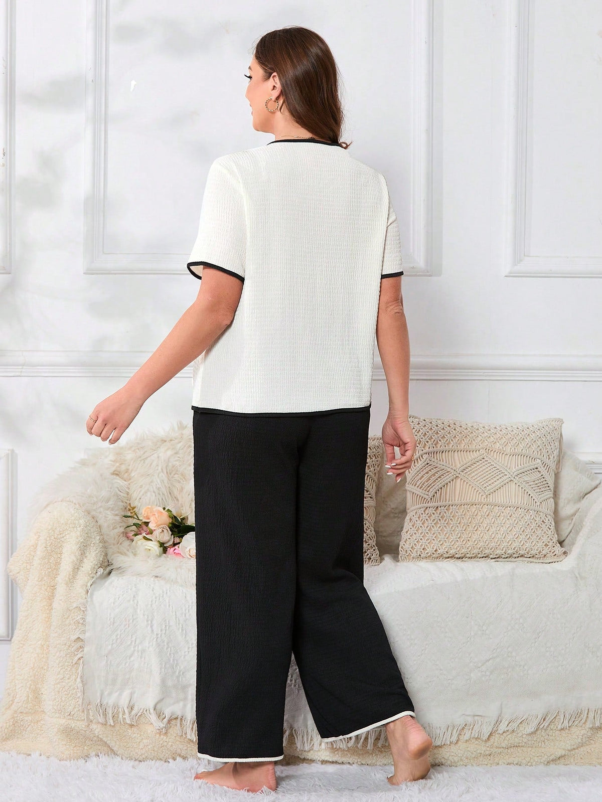 Pijama Longo Feminino Plus Size Soltinho