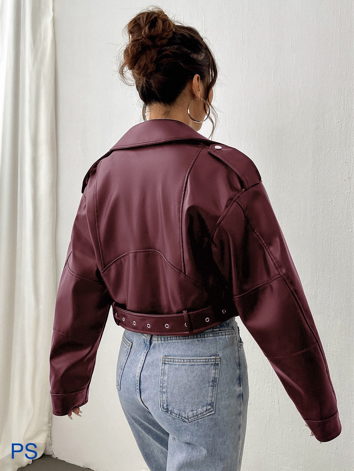 StreetHx Zip Up Couro Do Plutônio Jaqueta de Moto - Vermelho